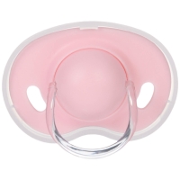 Соска - пустышка силиконовая классическая, от 3 мес., с колпачком, цвет розовый