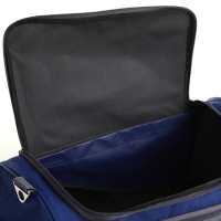 Сумка спортивная на молнии с подкладкой, 3 наружных кармана, большой размер, цвет серый/синий Сумка спортивная на молнии с подкладкой, 3 наружных кармана, большой размер, цвет серый/синий