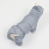 Комбинезон зимний для животных, флис, L (ДС 28-30 см, ОГ 40-44 см, ОШ 32 см), серый