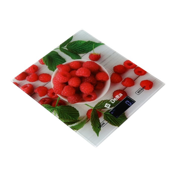 Весы кухонные DELTA KCE-67, электронные, до 5 кг, рисунок Весы кухонные DELTA KCE-67, электронные, до 5 кг, рисунок "Малинка "