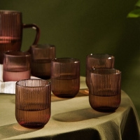 Набор стаканов стеклянный SL Home &laquo;Модерн&raquo;, 260 мл, 7,5&times;9,5 см, цвет розовый