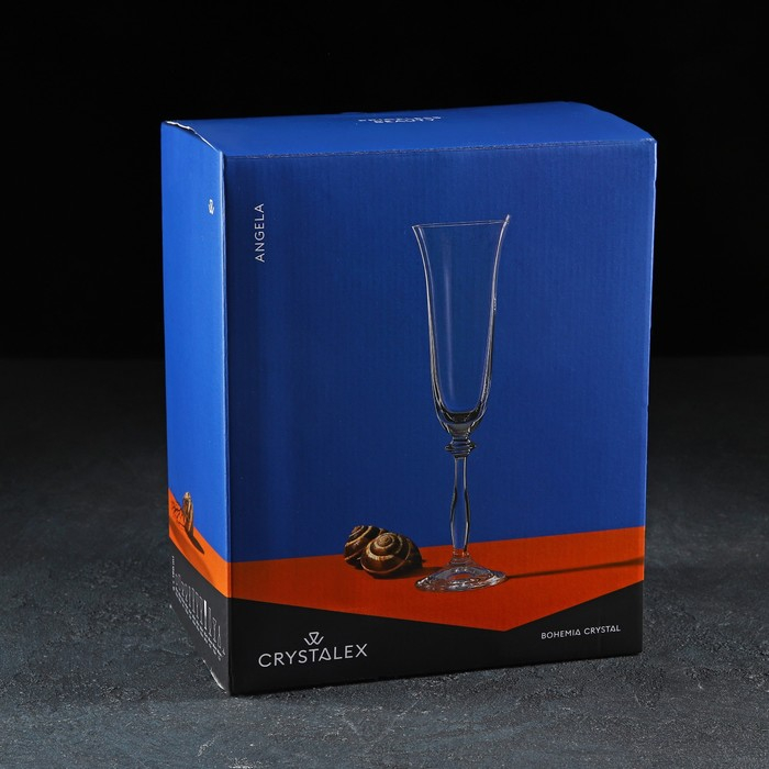 Набор бокалов для шампанского Bohemia Crystal &laquo;Анжела&raquo;, 190 мл, 6 шт