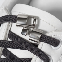 Фиксатор для шнурков, пара, размер 2,6 &times; 1 &times; 0,8 см, цвет серебристый