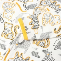 Комбинезон детский (3 шт.), цвет оранжевый/леопард/белый, рост 80 см