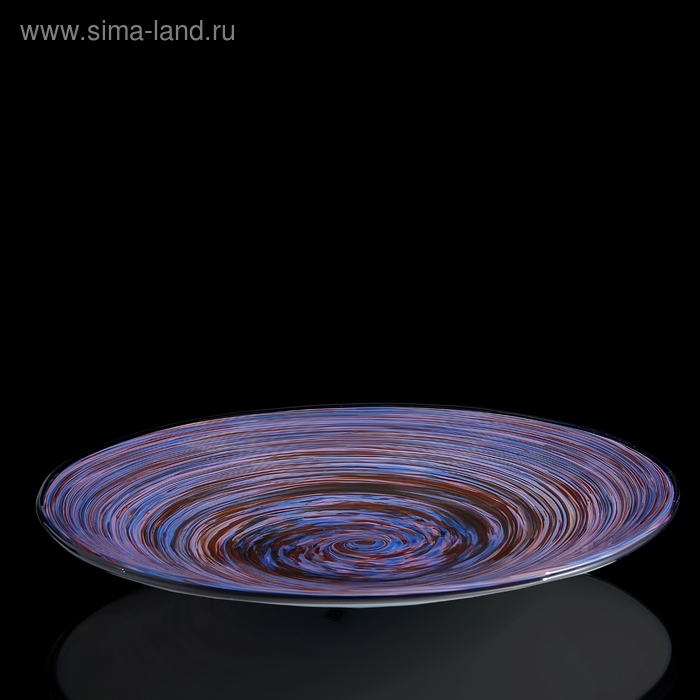 Блюдо интерьерное Блюдо интерьерное "Milan Glass", синяя, 48 × 48 см