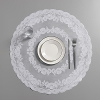 Салфетка сервировочная на стол «Цветущая», ажурная, 60×60 см, ПВХ, цвет белый Салфетка сервировочная на стол «Цветущая», ажурная, 60×60 см, ПВХ, цвет белый