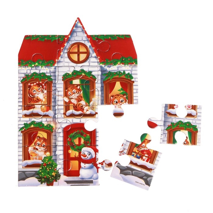 Деревянный пазл &laquo;Новый год! Чудесный праздник&raquo;