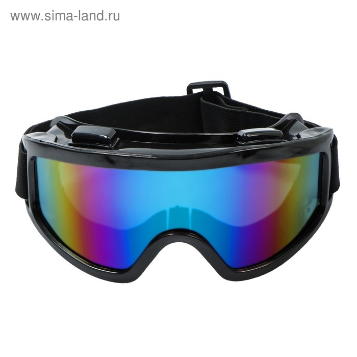 Очки-маска для езды на мототехнике, стекло хамелеон, черные Очки-маска для езды на мототехнике, стекло хамелеон, черные