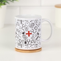 Кружка сублимация «Лучшему доктору в мире! Белая», с нанесением Кружка сублимация «Лучшему доктору в мире! Белая», с нанесением