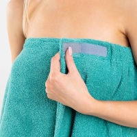 Полотенце банное Экономь и Я &laquo;Парео&raquo; 68х150 см, цвет голубая трава, 100%хл с AIRO, 320 г/м2