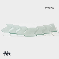 Блюдо стеклянное сервировочное Magistro &laquo;Авис&raquo;, 7 ступеней, 40&times;76&times;8 см