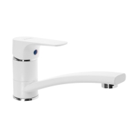 Смеситель для раковины ZEIN Z7217, однорычажный, картридж керамика 35мм, латунь, белый/хром Смеситель для раковины ZEIN Z7217, однорычажный, картридж керамика 35мм, латунь, белый/хром