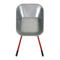 Тачка садовая, двухколёсная: груз/п 120 кг, объём 85 л, красные ручки