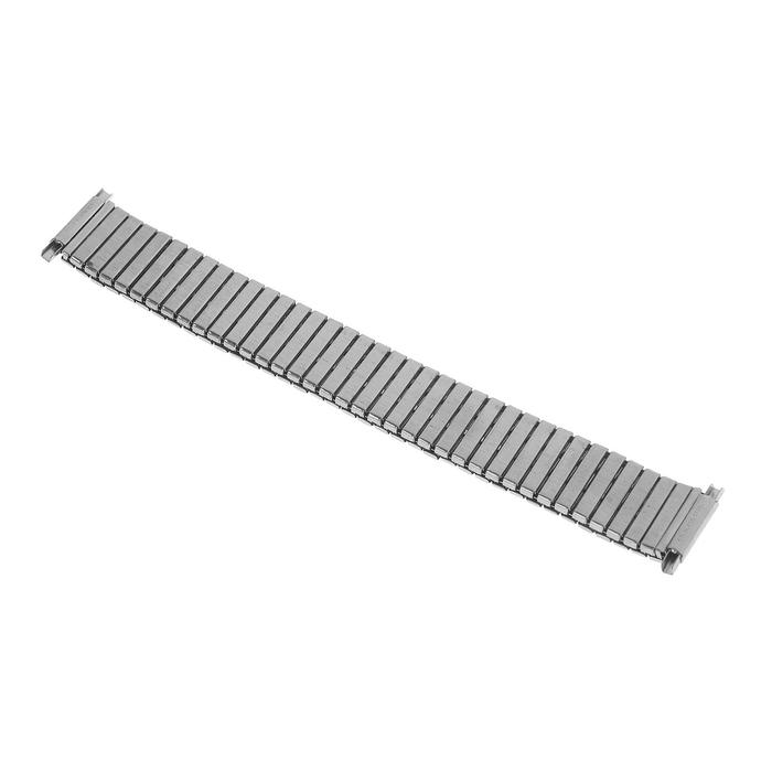 Ремешок для часов 20 мм, металл, симметричное крепление звеньев по бокам, серебро Ремешок для часов 20 мм, металл, симметричное крепление звеньев по бокам, серебро