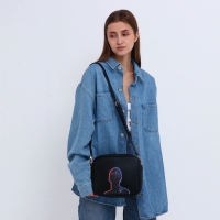 Сумка женская через плечо TEXTURA, маленького размера, цвет чёрный