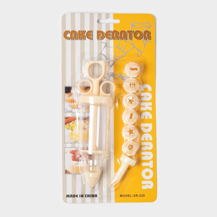 Шприц кондитерский Доляна «Cластёна», 8 насадок, 17×5×5 см, цвет МИКС Шприц кондитерский Доляна «Cластёна», 8 насадок, 17×5×5 см, цвет МИКС