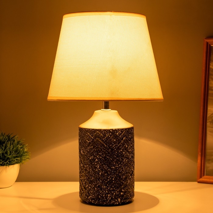 Лампа настольная "Киао" 1х40Вт Е14 черный/золото 22х22х36см