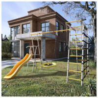 Детский спортивный комплекс уличный «Богатырь Плюс 2», качели гнездо Детский спортивный комплекс уличный «Богатырь Плюс 2», качели гнездо