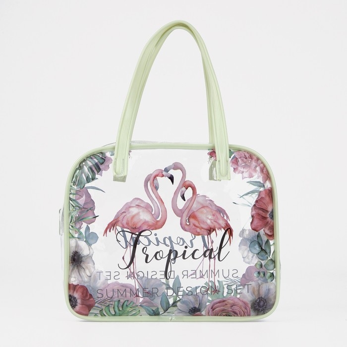 Косметичка на молнии, цвет зелёный