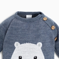 Комбинезон вязаный Крошка Я &laquo;Мишка&raquo;, рост 74-80 см