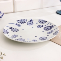 Тарелка "Романс одуванчик", д-240мм, нео гжель