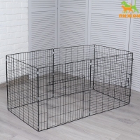 Вольер для животных "Пижон" 6 секций на клипсах 60 х 60 см, ш.п. 37-40 мм, складной, черный Вольер для животных "Пижон" 6 секций на клипсах 60 х 60 см, ш.п. 37-40 мм, складной, черный