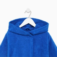 Халат махровый детский, размер 36, цвет синий, 340 г/м2 хл.100% с AIRO