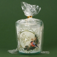 Новогодняя свеча в стакане &laquo;Новый год: С Новым годом!&raquo;, аромат шоколад