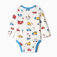 Боди детский, цвет белый/машинки, рост 80 см