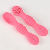 Набор детских столовых приборов, цвет розовый