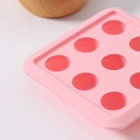 Форма для льда Доляна &laquo;Шары&raquo;, 10,5&times;10,5&times;2 см, 9 ячеек (d=1,9 см), цвет розовый