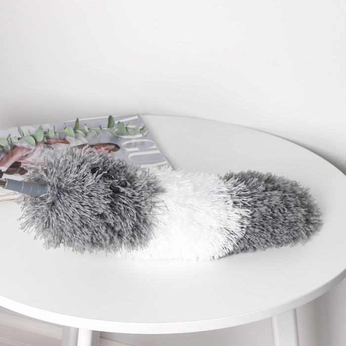 Щётка для пыли Raccoon, плоская насадка 40&times;7,5 см, пушистая насадка 41&times;13 см, телескопическая ручка 230 см