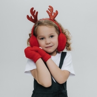 Новый год! Карнавальный набор &laquo;Зимнее чудо&raquo;: ободок-наушники, варежки