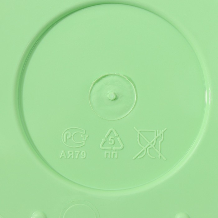 Горшок для цветов с поддоном &laquo;Знатный&raquo;, 1 л, d=14 см, цвет зелёный