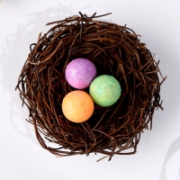 Пасхальный декор "Гнездо + 3 яйца" Пасхальный декор "Гнездо + 3 яйца"