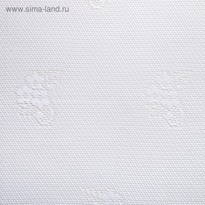 Тюль на кухню без шторной ленты, 200х165 см, цвет белый, 100% полиэстер