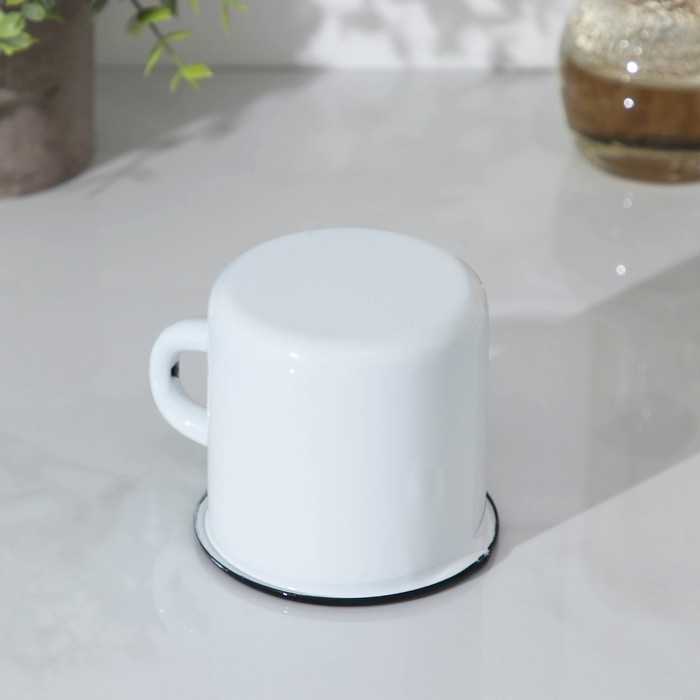 Кружка эмалированная, 400 мл, цвет белый Кружка эмалированная, 400 мл, цвет белый