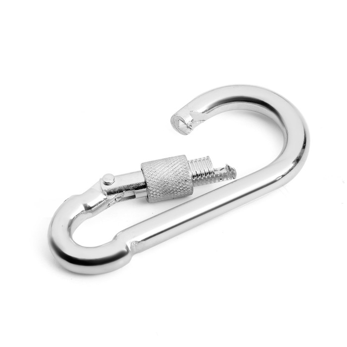 Карабин монтажный с фиксатором ТУНДРА krep, DIN5299D, 9х90 мм, оцинкованный, 1 шт. Карабин монтажный с фиксатором ТУНДРА krep, DIN5299D, 9х90 мм, оцинкованный, 1 шт.