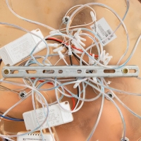 Каскад "Лакшери" 10LED+3LED 79Вт ПДУ золото 40х40х200см BayerLux