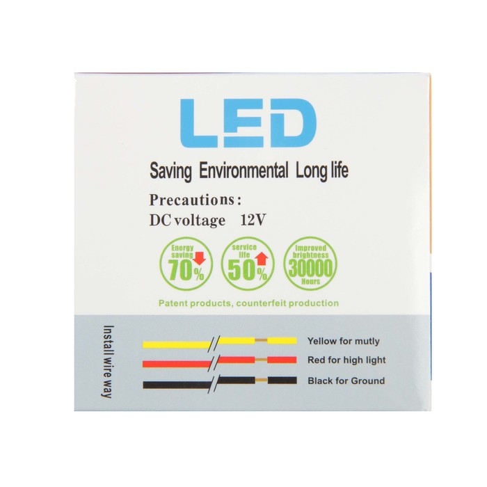 Фара cветодиодная для мототехники, 4 LED, IP67, 12 Вт, направленный свет Фара cветодиодная для мототехники, 4 LED, IP67, 12 Вт, направленный свет