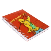 Скетчбук А5, 80 листов на гребне по длинной стороне "Граффити", твёрдая обложка, блок 100 г/м&sup2;