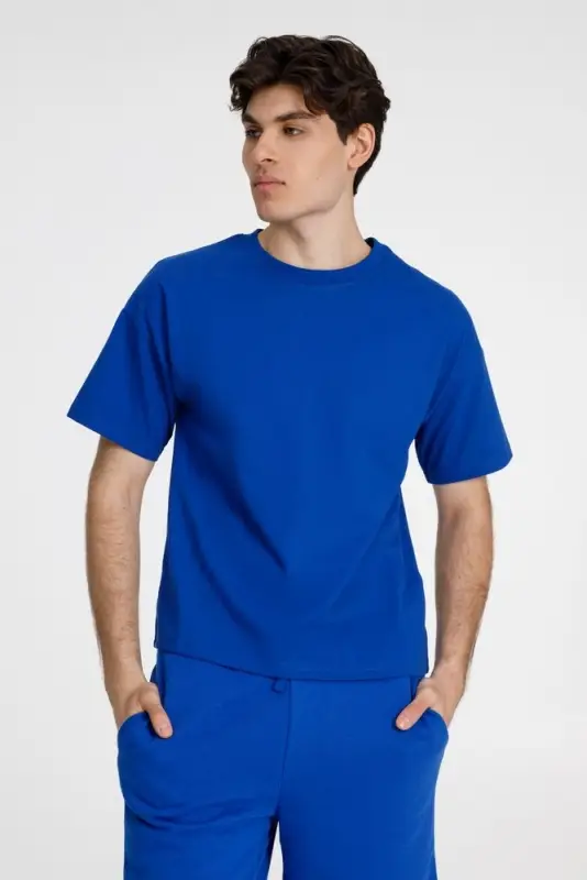 Футболка унисекс T3, синяя, размер XL/XXL