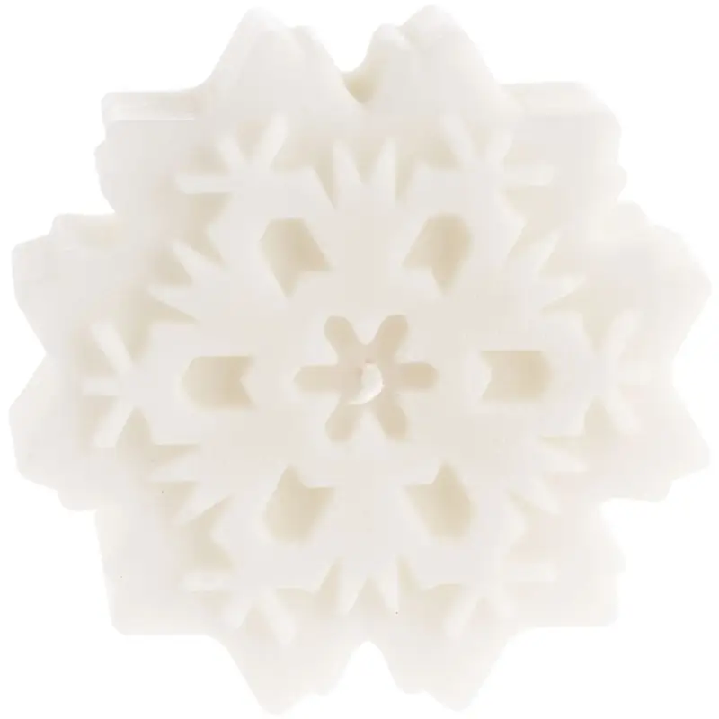 Свеча Snowflame 3, белая, 8 см