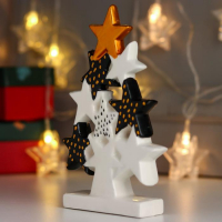 Сувенир керамика "Ёлочка из звёзд" 17х3,2х10,5 см