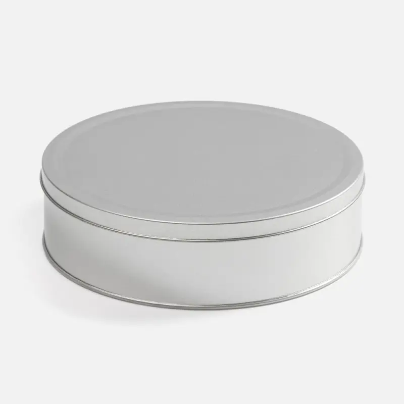 Коробка Pragmax L, круглая, серебристая