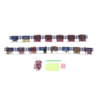 Алмазная мозаика с частичным заполнением и форменными стразами на раме &laquo;Цветы&raquo;, 30 х 40 см