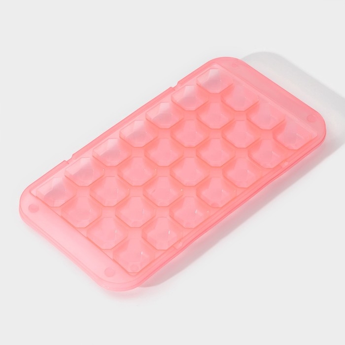 Форма для льда «Сапфир», 28 ячеек, 24×12,7×2 см, цвет МИКС Форма для льда «Сапфир», 28 ячеек, 24×12,7×2 см, цвет МИКС