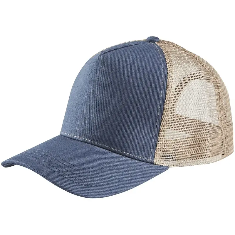 Бейсболка Blink, синяя (джинс) с бежевым Бейсболка Blink, синяя (джинс) с бежевым