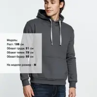 Толстовка с капюшоном Kirenga Heavy, темно-серая (графит), размер XS