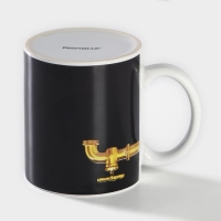 Кружка-хамелеон керамическая Доляна &laquo;Кран&raquo;, 350 мл, цвет чёрный